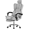 Produktbild: ML-Design Bürostuhl Ergonomisch Hellgrau Höhenverstellbar Drehstuhl