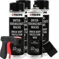 Produktbild: 4x TECPO Unterbodenschutz überlackierbar schwarz, 500 ml +...