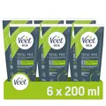 Produktbild: Veet for Men Haarentfernungscreme - Gelcreme - schnelle und effektive Haarentfernung für Männer in nur 5-10 Minuten, 6er Pack (6 x 200 ml)