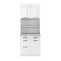 Produktbild: Vicco Buffetschrank R-Line, Weiß Hochglanz, 80 cm
