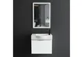 Produktbild: Alpenberger Badmöbel-Set Waschbecken mit Unterschrank 55 cm Breit, (Waschtischunterschrank, Badezimmerschrank Klein), Badschrank Hängend mit Badspiegel