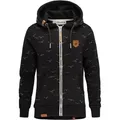 Produktbild: REPUBLIX Kapuzenpullover LOLA Damen Hoodie Sweatshirt Pullover Zipper Jacke schwarz S