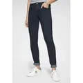 Produktbild: Skinny-fit-Jeans TAMARIS, Damen, Gr. 44, N-Gr, blau (rinsed washe), Denim/Jeans, Obermaterial: 74% Baumwolle, 24% Polyester, 2% Elasthan, skinny fit lang, Jeans, schmale Beinform, normale Leibhöhe, 5-Pocket-Form, Used-Waschung