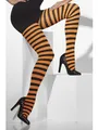 Produktbild: Smiffys Blickdichte Strumpfhose, Orange & Schwarz, Gestreift