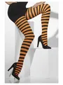 Produktbild: Damen Orange und Schwarz Gestreift Strumpfhose Hexe Halloween Kostüm Zubehör