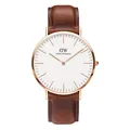 Produktbild: Daniel Wellington Classic St Mawes Slim Rose Goldfarben Braunes Band Herren Uhr