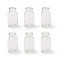 Produktbild: 6er Set kleine Vasen je 14cm  aus Glas Hochzeit Geburtstag Feiern Flaschen Deko