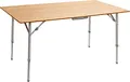 Produktbild: BRUNNER Klapptisch für den Außenbereich, Picknick, Camping, Garten, Terrasse – aus Aluminium, mit eleganter Tischplatte aus Bambus – CAMPERKING M – rechteckig, robust, belastbar bis 30 kg