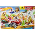 Produktbild: Mattel Hot Wheels Adventskalender 2025 mit 10 Spielzeugfahrzeugen im Maßstab 1:64 und 24 Zubehörteilen - Bunt