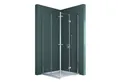 Produktbild: Mai & Mai Eckdusche Duschkabine Duschabtrennung H:190cm Dusche Falttür ESG NANO R26, BxT: 75x75 cm