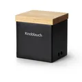 Produktbild: CONTINENTA Vorratsdose mit Holzdeckel 14 x 12 x 15,5 cm rechteckig, schwarz