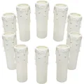 Produktbild: Kerzenhülse E14 kerzenhülsen 10Stk Kunststoff Weiß 100mm ø25mm Lampenfassung...