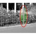 Produktbild: Zaunsystem Madrid Zaunfeldpfosten zum Anschrauben-feuerverzinkt-735 mm-900 mm - Silber
