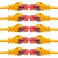 Produktbild: BIGtec LAN Kabel 0,15m Netzwerkkabel orange - 10 Stück - Gigabit Ethernet Kabel RJ45 Stecker Patchkabel für Patchpanel Netzwerk Switch Gaming kompatibel Playstation 5 PS5 Nintendo Switch 2-Station