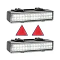 Produktbild: 2x LED Rückfahrleuchte 146,5x32,8x50 mm Rückfahrscheinwerfer E20 mit 2 Dreieck