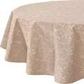 Produktbild: Erwin Müller Tischdecke Essen abwaschbar Taupe Größe oval: 140x190 cm