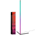 Produktbild: BRILONER – RGBIC LED Stehlampe mit Fernbedienung, Magic RGB LED Lampe als Gaming Deko, Ambientebeleuchtung mit Musiksensor, Lightbar Dimmbar, Mehrfarbiges Licht, Schwarz, 1,43 m hoch