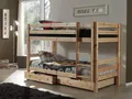 Produktbild: Vipack Etagenbett Pino, Kiefer massiv, sehr standfest, Made in Europe (B/H/T ca. 210x140x105cm, inkl. Rolllattenroste, Absturzschutz), inkl. Leiter und 2 Schubladen, wahlweise Ausf. Weiß oder Natur