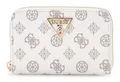 Produktbild: GUESS Laurel Zip Around Wallet M Geldbörse White Logo weiß grau Neu