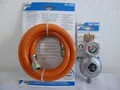 Produktbild: CFH Set Druckregler 50mbar mit Füllstandsanzeige , Gasgrill+Gasschlauch 2m