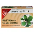 Produktbild: H&S Bärentraubentee Filterbeutel 20X2.7 g