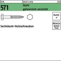 Produktbild: Sechskantholzschraube DIN 571 10x 100 Stahl galv.verz. 100 Stück