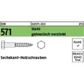 Produktbild: DIN 571 Sechskant-Holzschraube 10x100 Stahl galvanisch verzinkt 100 Stk