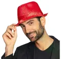 Produktbild: Boland Kostüm Pailletten-Hut glitzernd Popstar Hut Auswahl für Karneval Disco Party, farbenfrohes Basic-Accessoire für Karneval, Disco und Festivals