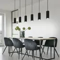 Produktbild: Pendelleuchte Hängelampe Wohnzimmerlampe 6x GU10 schwarz Höhe verstellbar 115 cm