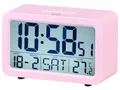 Produktbild: Trevi SLD 3P60 Digitaler Wecker mit großem LED-Display, Uhr mit Thermometer, Kalender, Timer- und Schlummerfunktionen, Stromversorgung über AA-Batterien, einfach zu bedienen, Rosa