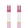 Produktbild: helos LWL Patchkabel OM4 Duplex 3,0mm LC-LC 50/125µm erikaviolett 3m LSZH