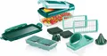 Produktbild: Genius A34035 Nicer Dicer Fusion smart Gemüseschneider-Set 12tlg-Zerkleinerer mit Auffangbehälter, XXL-Messereinsatz & Julietti-Spiraleinsatz