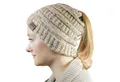 Produktbild: cosey Strickmütze Pferdeschwanz-Mütze mit Zopfloch für Damen und Mädchen (gesprenkelt oder einfarbig)