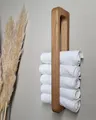 Produktbild: Handtuchhalter aus massivem Eichenholz, Design, einfache und stabile Montage (kein Kleben!), Made in Germany, vertikal, horizontal, scandi, minimalistisch, nachhaltig, edel, Badezimmer, Bad, Gäste-WC,