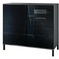Produktbild: Vladon Kommode, Schwarz Hochglanz, Holzwerkstoff, 92.5x83.5x35 cm, Wohnzimmer, Kommoden & Sideboards, Kommoden