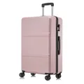 Produktbild: YONSLY Trolley Reisekoffer Travel Suitcase, Rollkoffer Handgepäck, Hartschalenreisekoffer mit 4 Rollen 360°, Zahlenschloss, Weicher Gummigriff (XL, Roségold)