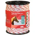 Produktbild: AKO Weidezaunseil TopLine Plus (weiß/rot, 200 m Länge, 6 mm breit, Tierzaun, Zubehör Weidetiere, Tierzubehör) 449532