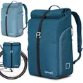 Produktbild: otinga® Flip V3 Fahrradtasche Rucksack [34L Volumen] für jeden Gepäckträger I Stylische Fahrradtasche reflektierend für maximale Sicherheit | Fahrradrucksack Gepäckträger in 3 Sekunden umgebaut