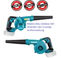 Produktbild: Makita Akku Gebläse 18V DUB185z  18V 3-stufige Krafteinstellung leicht, handlich