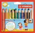 Produktbild: STABILO Multi. stift woody 3 in 1 Buntstift/Wachsmalkreide/Wassermalfarbe, 10er