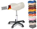 Produktbild: Duke-Handel Drehhocker PROMAFIT Sattelhocker & Sattelstuhl extra breit Rollhocker bis 170kg (1 St., in vielen Farben erhältlich), höhenverstellbar, ergonomisch, Rückenschonend