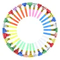 Produktbild: Siumir Krachmacher Tröten 100 Stück, Mehrfarbig Party Hörner Gebläse, Partykrachmacher Kinderspielzeug für Geburtstagsfeier Fasching Kinder Party Bankett Graduierung Festliche Anlässe (Einfarbig)
