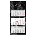 Produktbild: Timr 3-Monatskalender 2026 - Wandkalender 3 Monate mit Schieber - 70 cm Dreimonatskalender mehrsprachig D/GB/F/ES I Motiv Schwarz I tr334