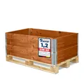 Produktbild: Garronda Holzaufsatzrahmen für Palette Aufbewahrungskiste aus Holz Palettenaufsatzrahmen Holzkiste (ohne Palette) Braun 2 Stück 120x80x20 cm GD-0096