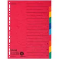 Produktbild: Falken 80086390 Karton Register, A4 Überbreite, blanko, 10-teilig, vollfarbig