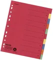 Produktbild: Falken Aktenordner Zahlenregister - 1-10 Karton farbig A4 5 Farben gelocht mit Orgadruck