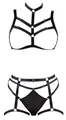 Produktbild: Cottelli LINGERIE - Harness-Set, 3-teilig, passender Slip, Bondage, schwarz, S-L