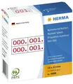 Produktbild: HERMA Nummern-Etiketten 0-999, 10 x 22 mm, rot, doppelt