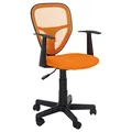 Produktbild: CARO-Möbel Kinderdrehstuhl Studio - Ergonomischer Schreibtischstuhl mit Armlehnen, Verstellbar, Orange - Ideal für Kinder, Atmungsaktives Mesh, Leichter Aufbau [bis 80kg]