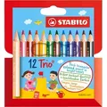 Produktbild: Stabilo® 205/12-01 Dreikant-Buntstift Trio® - dick, Kunststoffetui mit 12 Stiften